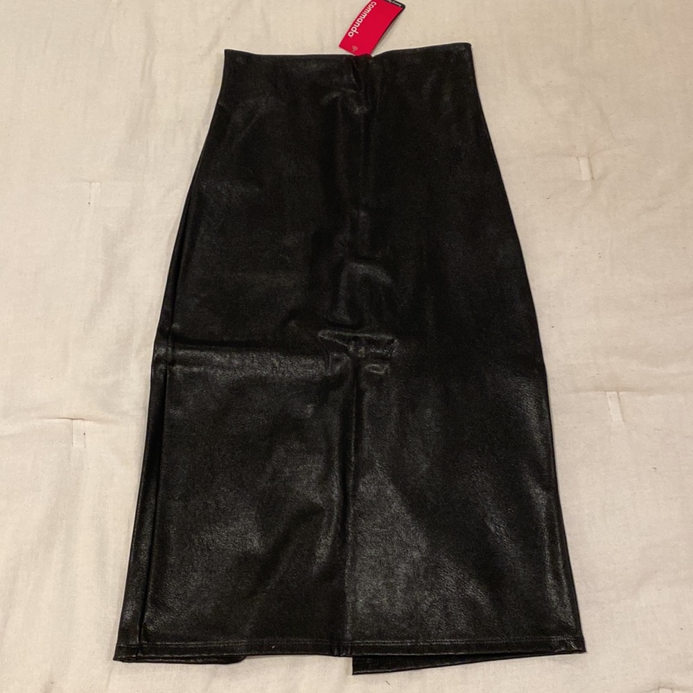 Commando faux leather midi skirt